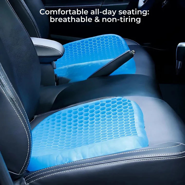 Lisslune | PressureFree Orthopedic Gel Seat Cushion – Breathable Honeycomb Design for Tailbone and Back Pain Relief