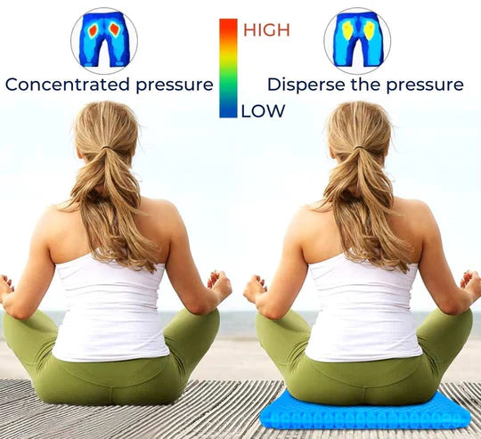 Lisslune | PressureFree Orthopedic Gel Seat Cushion – Breathable Honeycomb Design for Tailbone and Back Pain Relief