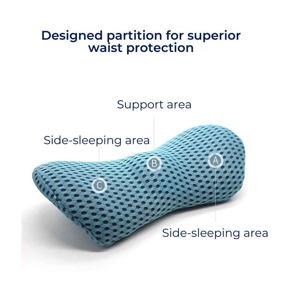 Lisslune | Ergonomic Lumbar Support Cushion for Lower Back Pain Relief - Ideal for Office, Driving, and Home Use