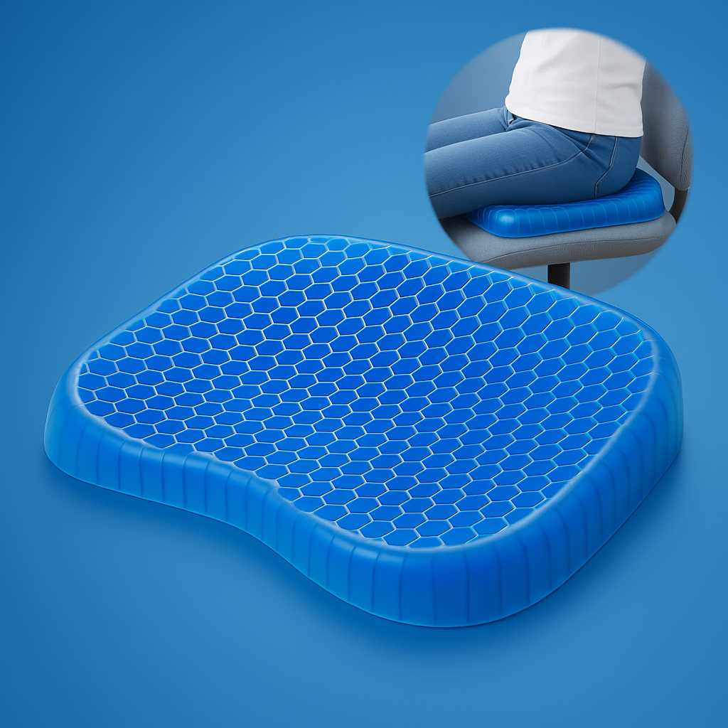 Lisslune | GelRelax Seat Cushion – Orthopedic Gel Seat Cushion for Pressure Relief and Comfort