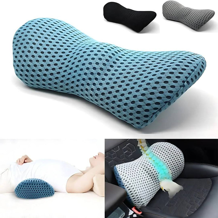 Lisslune | BackComfort Lumbar Cushion – Ergonomic Support Cushion for Back and Spine