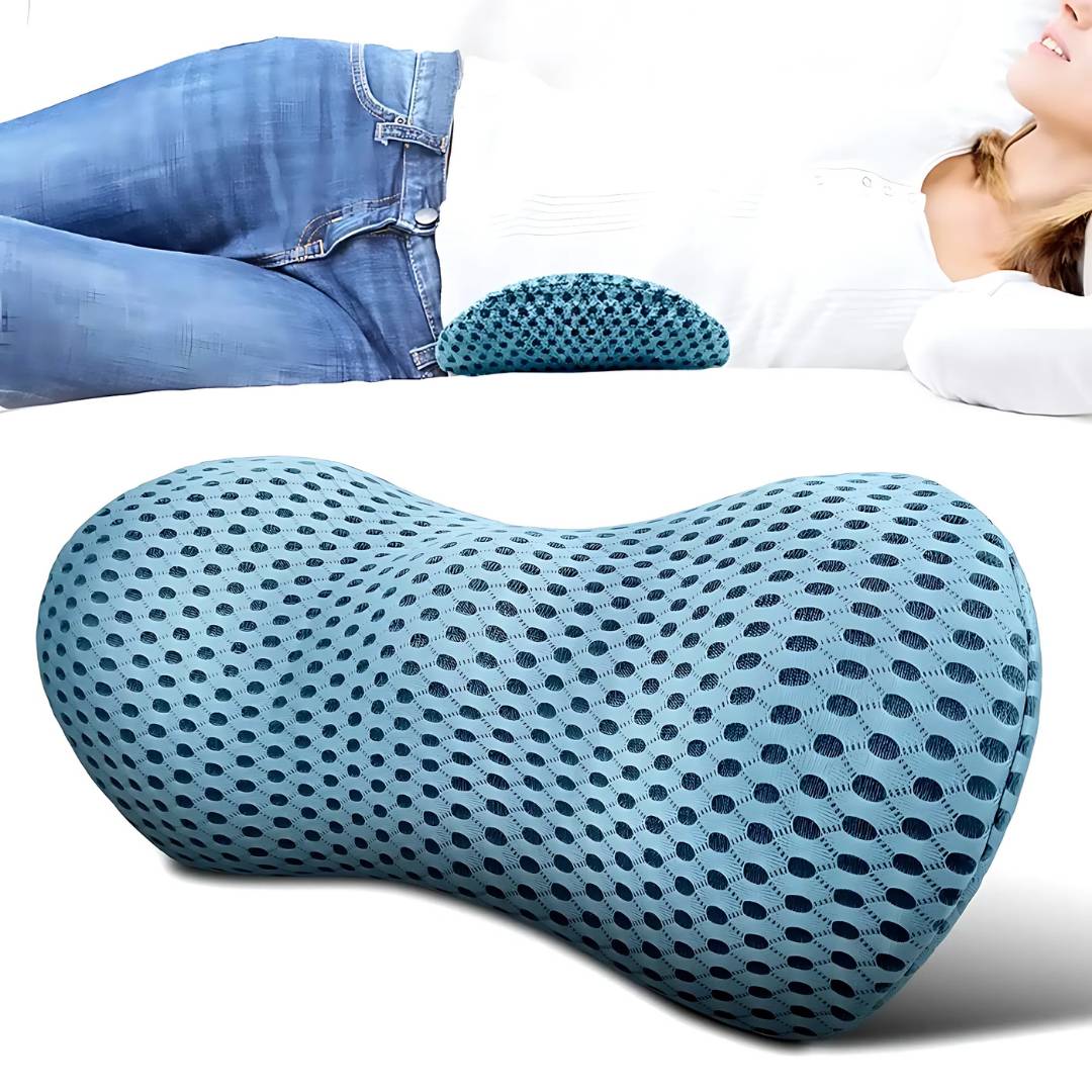 Lisslune | BackComfort Lumbar Cushion – Ergonomic Support Cushion for Back and Spine