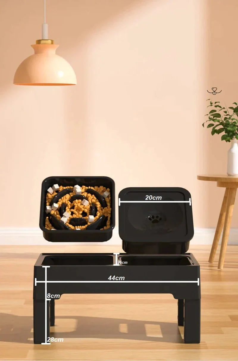 Lisslune | ComfyFeeder - Elevated feeding and drinking bowl for pets with adjustable height