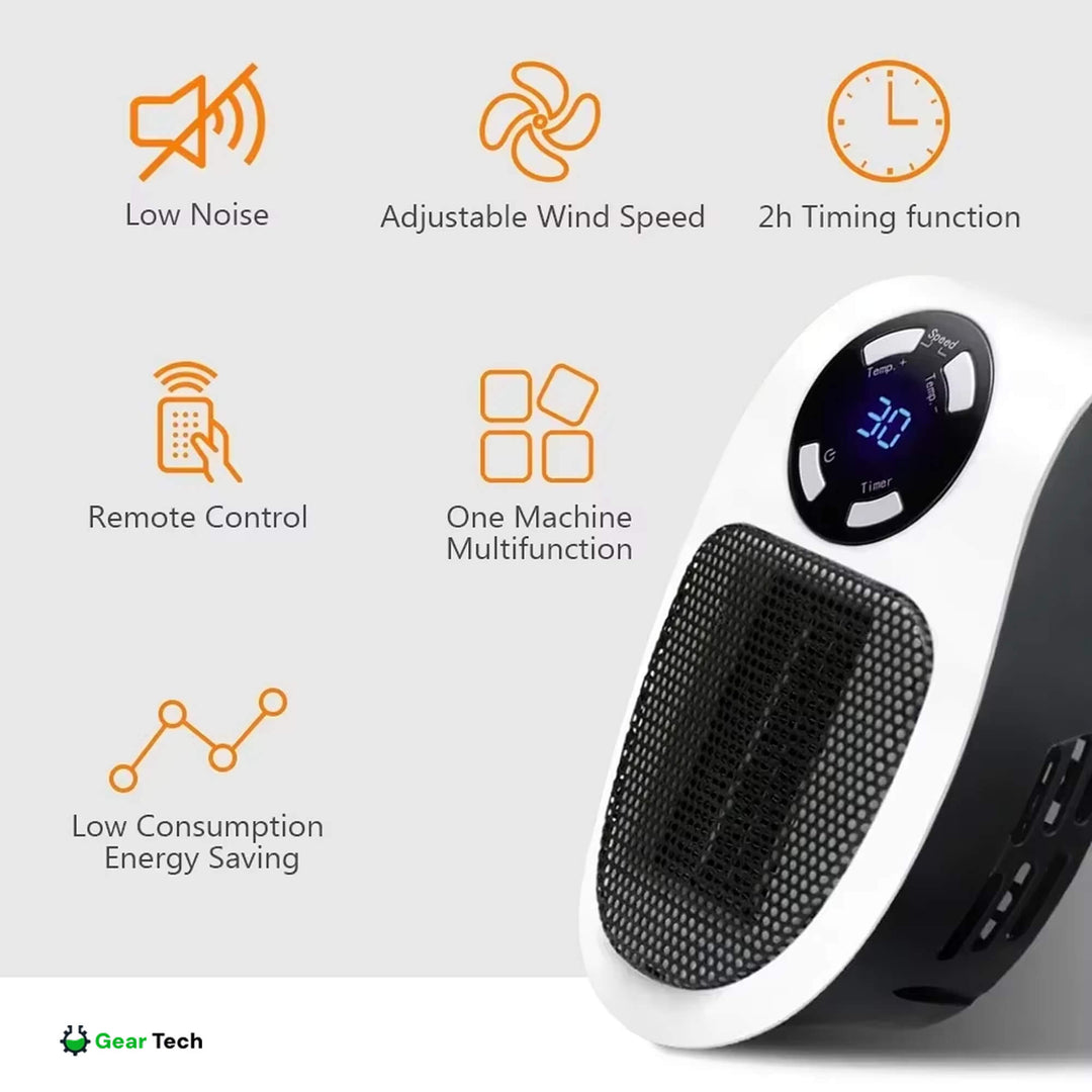 Lisslune | Compact Electric Heater - USB and Plug-In Portable small electric heater