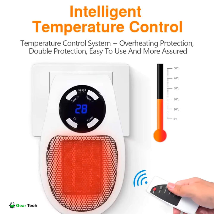 Lisslune | Compact Electric Heater - USB and Plug-In Portable small electric heater
