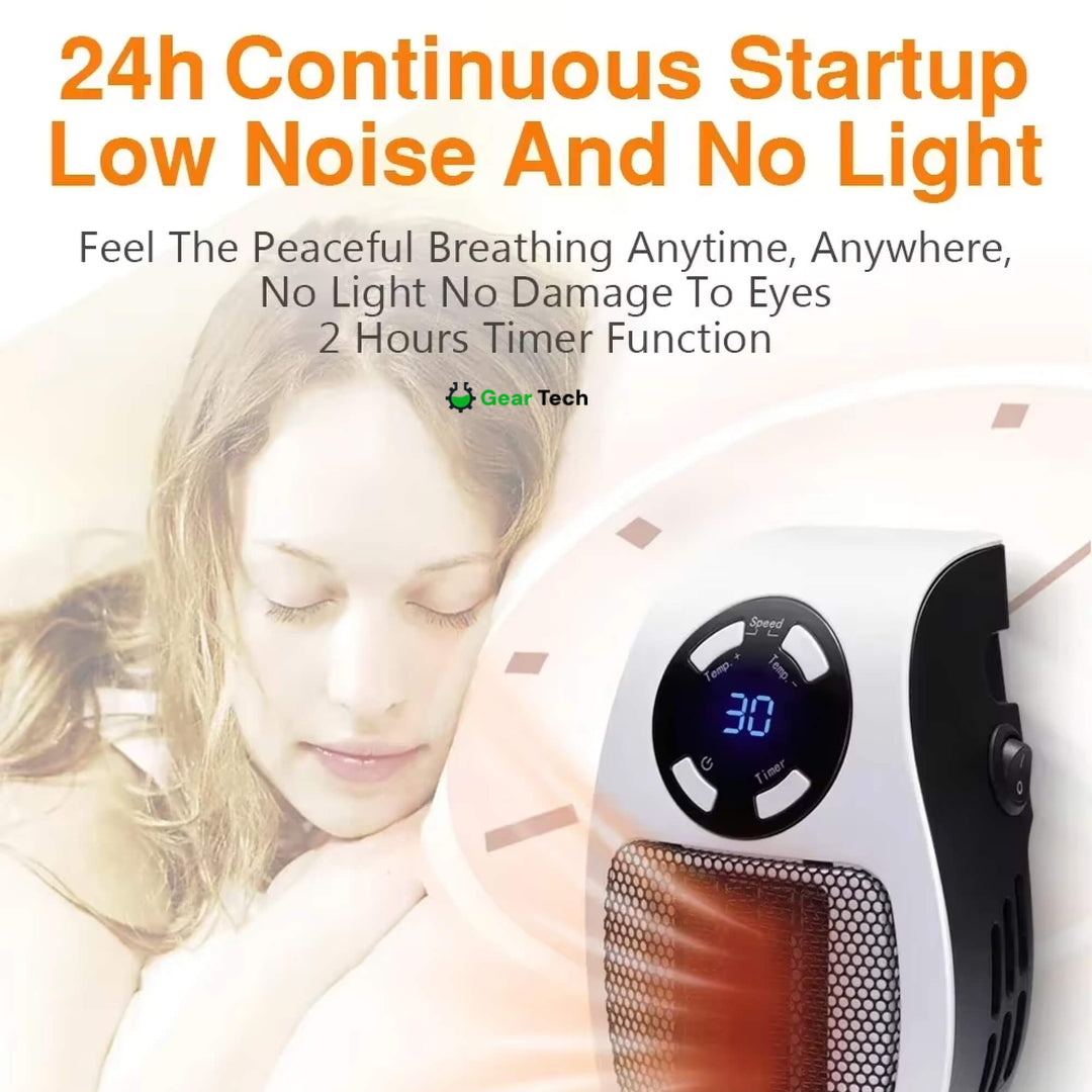 Lisslune | Compact Electric Heater - USB and Plug-In Portable small electric heater