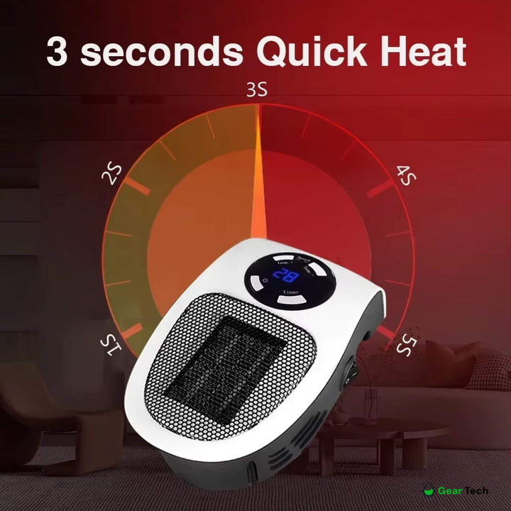 Lisslune | Compact Electric Heater - USB and Plug-In Portable small electric heater