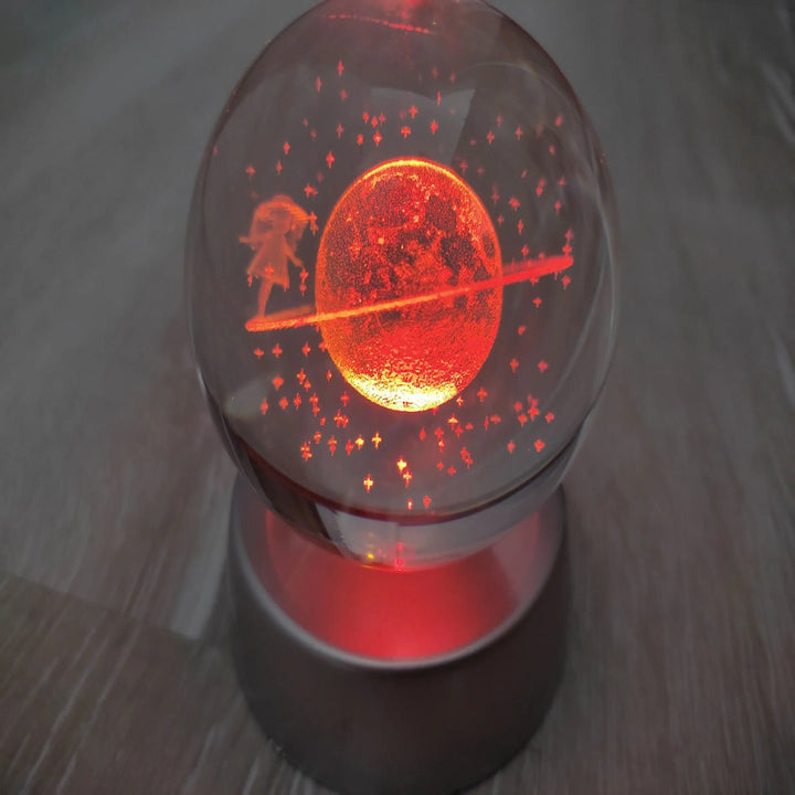 Lisslune | Dreamy Galaxy 3D Planets Lighted Glass Sphere