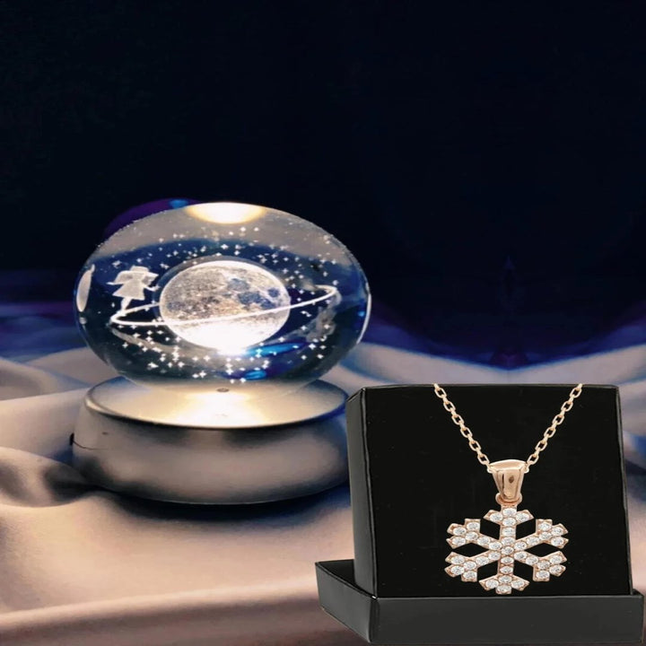 Lisslune | Dreamy Galaxy 3D Planets Lighted Glass Sphere