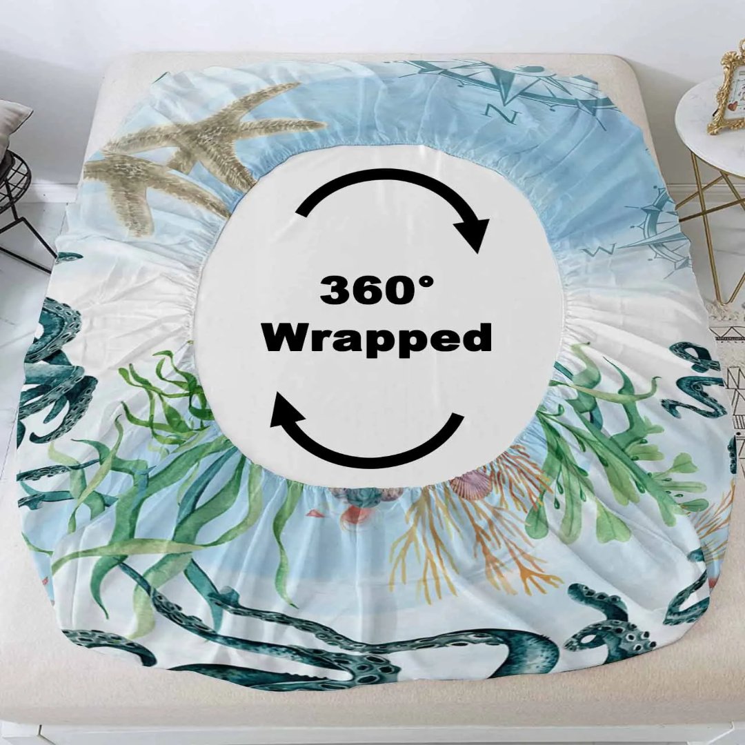 Lisslune | 3pcs Octopus Eye Floral Comfortable Duvet Cover Bedding Set