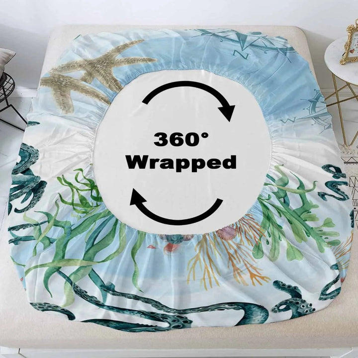 Lisslune | 3pcs Octopus Eye Floral Comfortable Duvet Cover Bedding Set