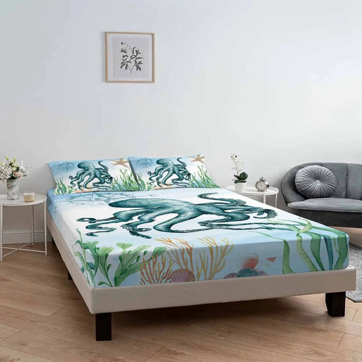 Lisslune | 3pcs Octopus Eye Floral Comfortable Duvet Cover Bedding Set
