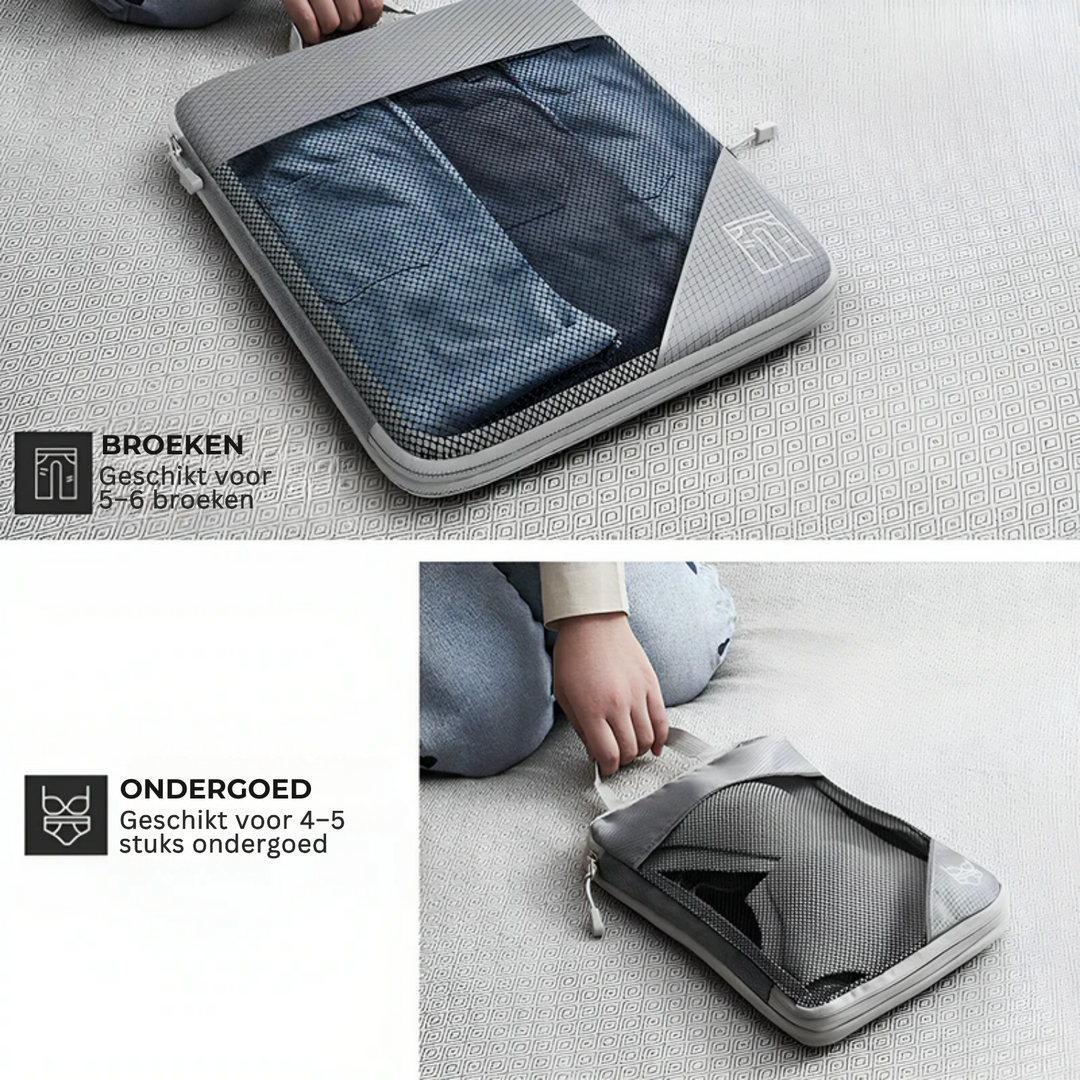 Lisslune | PackMate Compression Travel Set – Space-Saving Travel Cubes for Organized Packing