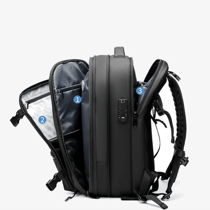 Lisslune | CompriBag – Space-Saving Vacuum Travel Backpack with Expandable Capacity (25L–60L)