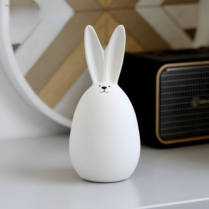 Lisslune | ConeyBliss Minimalist Ceramic Bunny – Elegant White Easter Rabbit Figurine Decor