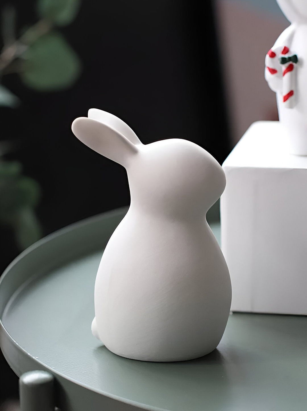 Lisslune | ConeyBliss Minimalist Ceramic Bunny – Elegant White Easter Rabbit Figurine Decor