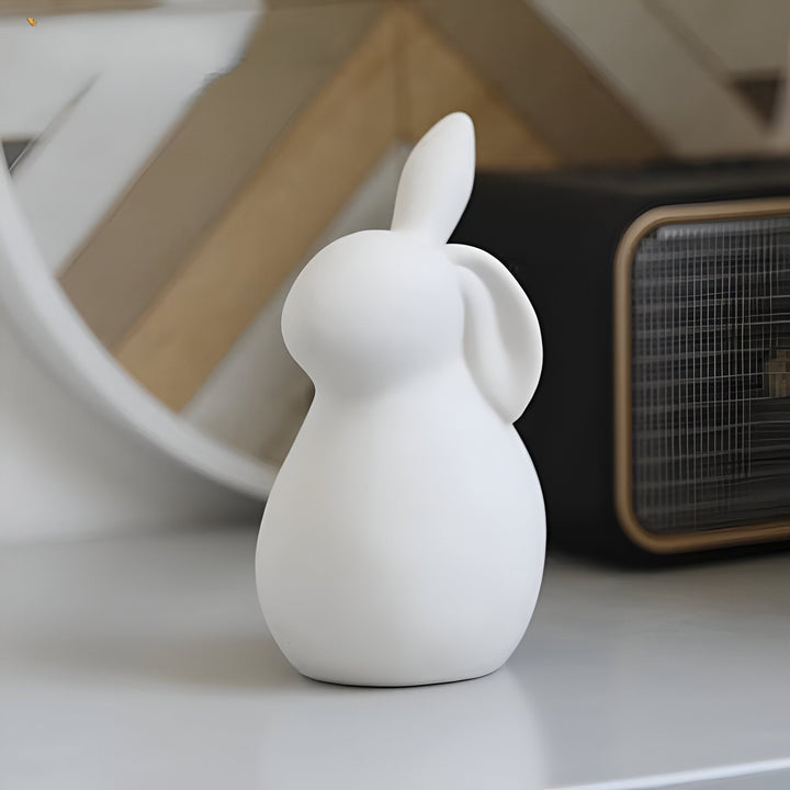 Lisslune | ConeyBliss Minimalist Ceramic Bunny – Elegant White Easter Rabbit Figurine Decor