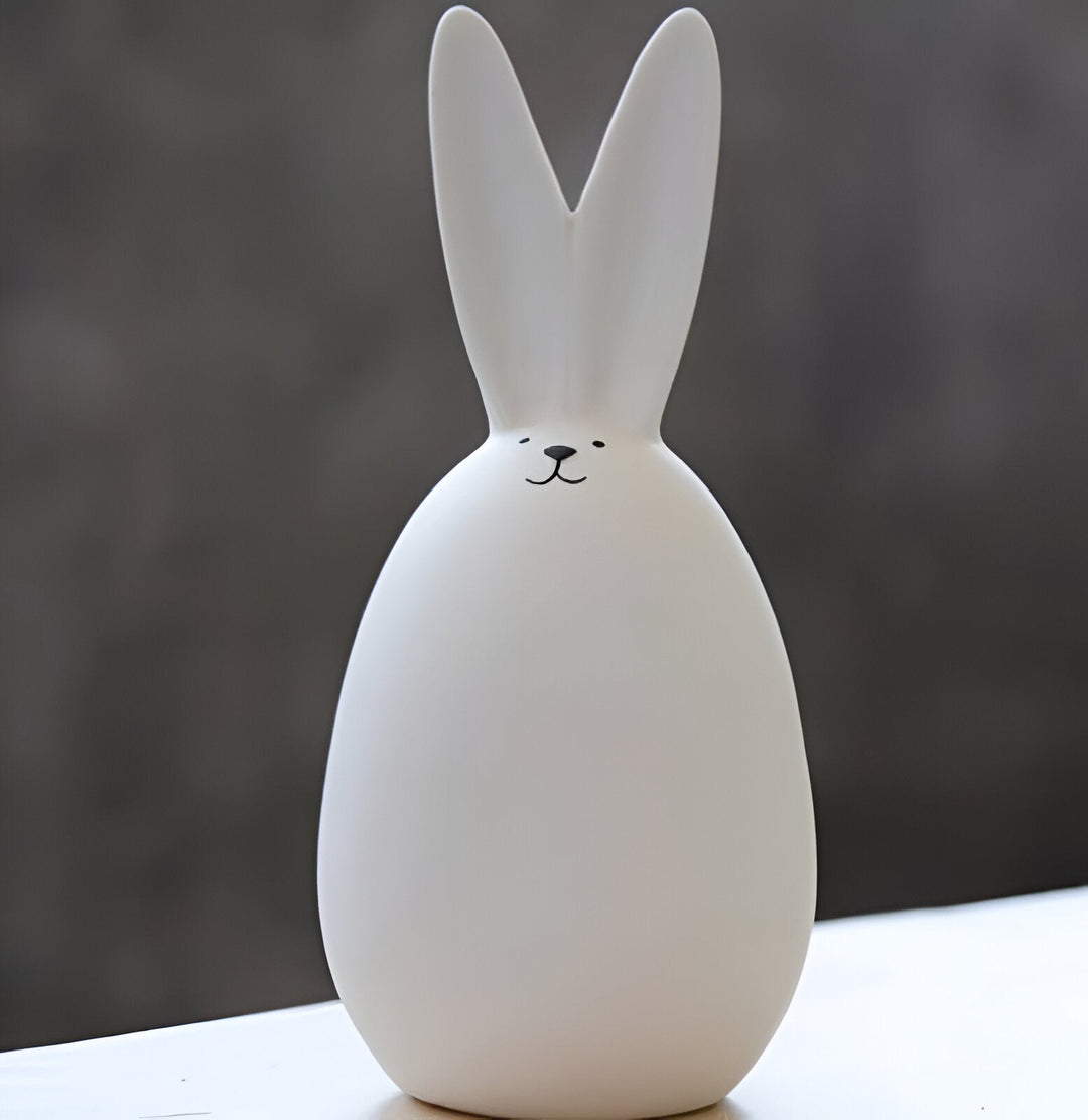 Lisslune | ConeyBliss Minimalist Ceramic Bunny – Elegant White Easter Rabbit Figurine Decor