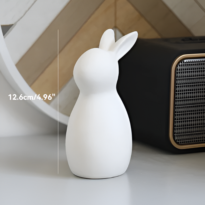 Lisslune | ConeyBliss Minimalist Ceramic Bunny – Elegant White Easter Rabbit Figurine Decor