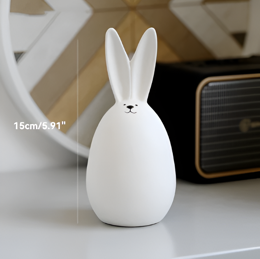 Lisslune | ConeyBliss Minimalist Ceramic Bunny – Elegant White Easter Rabbit Figurine Decor