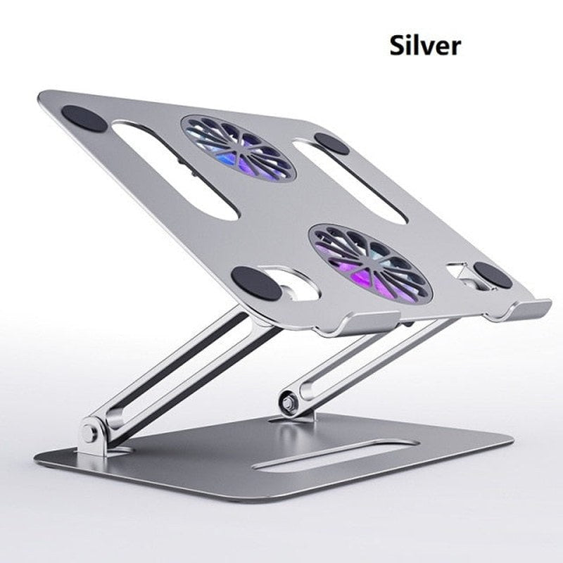 Lisslune | CoolMate - Collapsible Laptop Stand with Cooling Fan for Stability