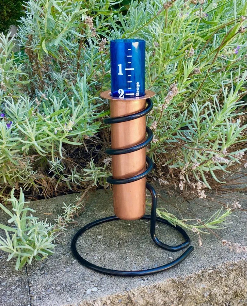 Lisslune | Copper Rain Gauge | Durable, Floating Design for Home Garden & Lawn Water Measurement
