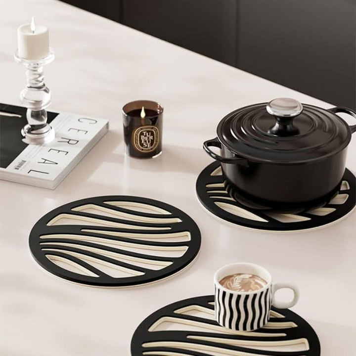 Lisslune | Heat-Resistant Silicone Trivet Coasters – Set of 6
