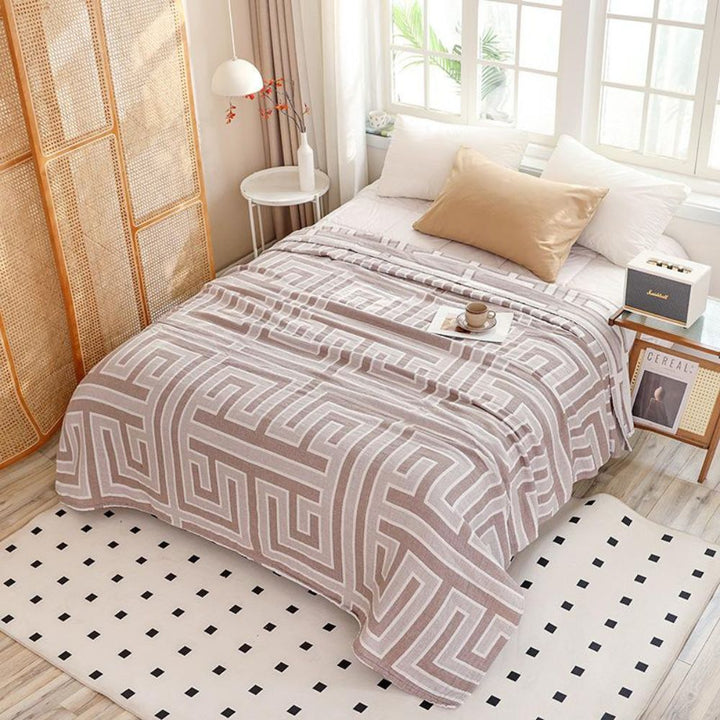 Lisslune | Geo Maze Cotton Blanket