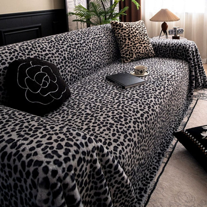 Lisslune | Cozy Leopard Print Sofa Cover