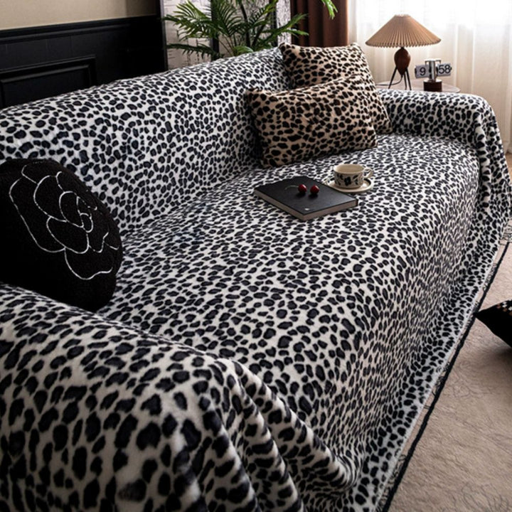 Lisslune | Cozy Leopard Print Sofa Cover