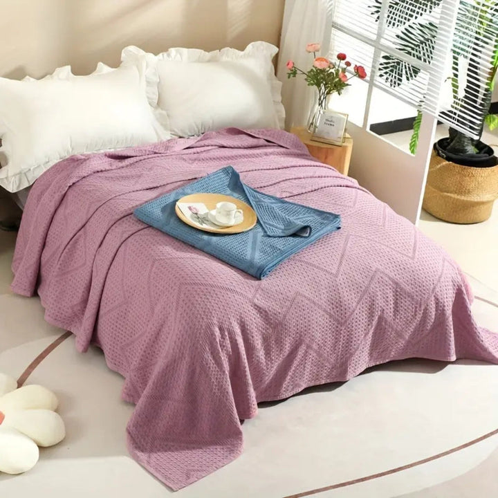 Lisslune | Cotton Nest Waffle Summer Blanket