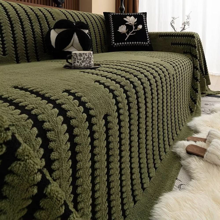 Lisslune | Plush Sofa Cover with Non-Slip Back
