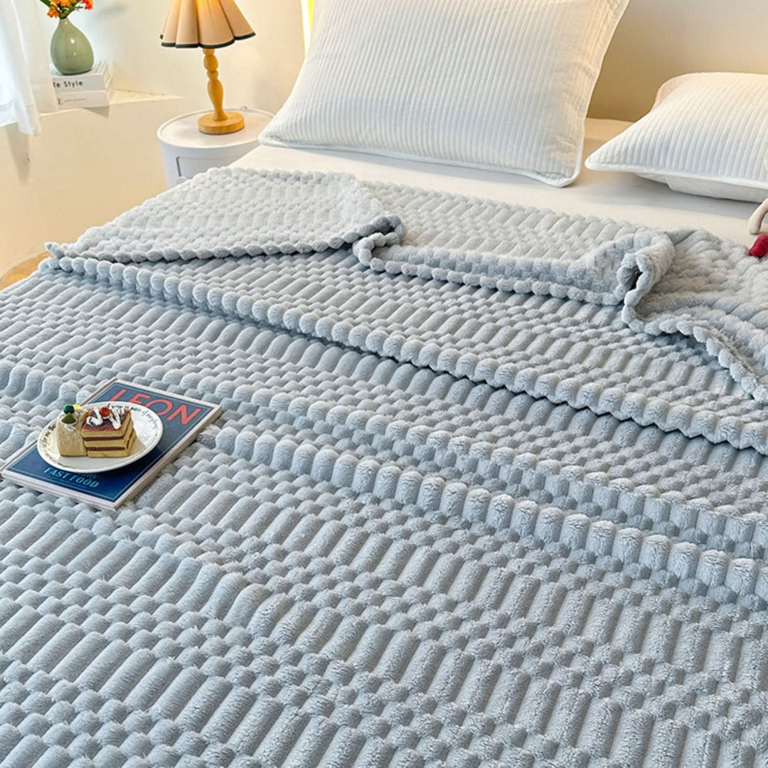 Lisslune | Ultra Soft Microfiber Throw Blanket with Pebble Texture Design