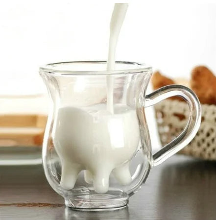 Lisslune | Cow Double Layer Glass Mug
