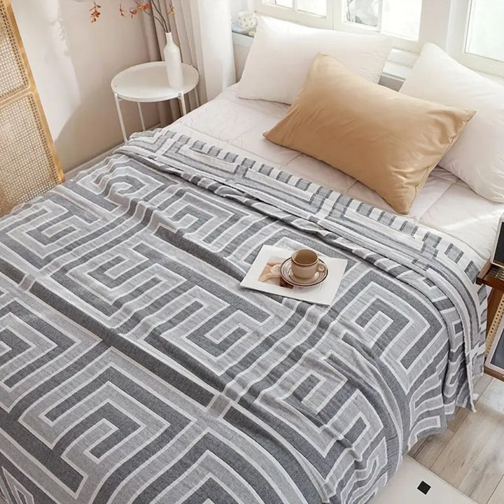 Lisslune | Geo Maze Cotton Blanket