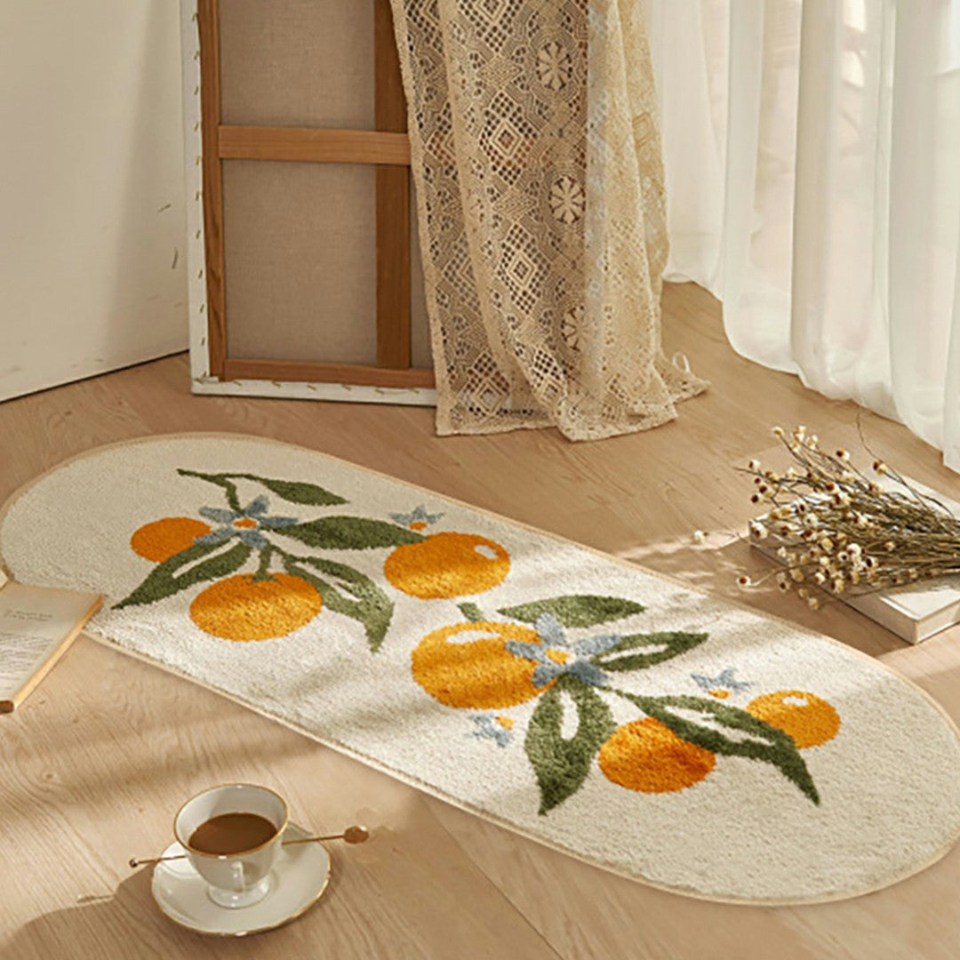 Lisslune | BlossomHaven - Elegant oval rug with floral charm for any room
