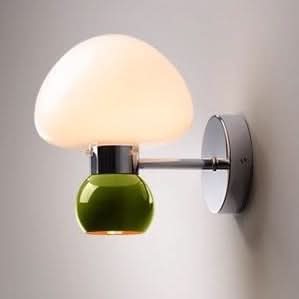 Lisslune | Cream Glass Mushroom Wall Sconce Light