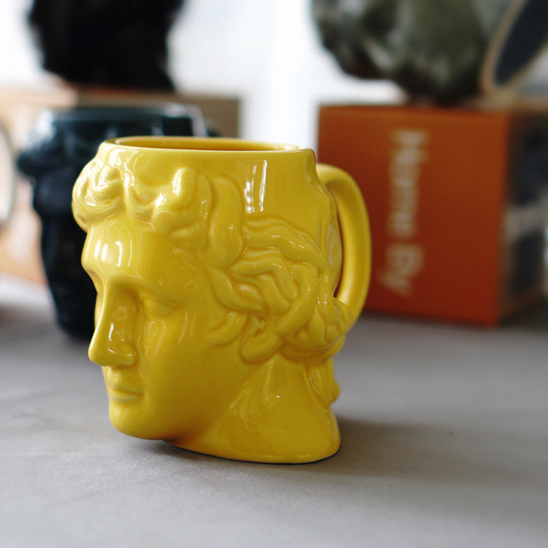 Lisslune | Ceramic Antique Greek Head Mug