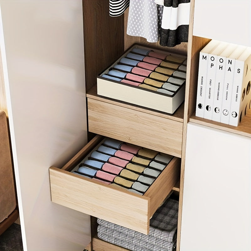 Lisslune | FoldBox - 2-Pack Collapsible Storage Bins with 24 Compartments