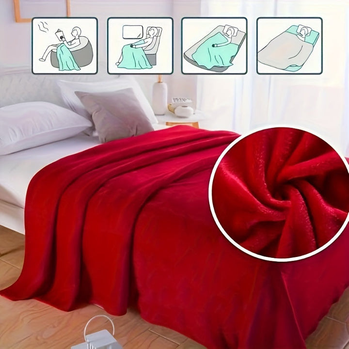 Lisslune | SnuggleWave - Plush Fleece Throw for Couch and Travel