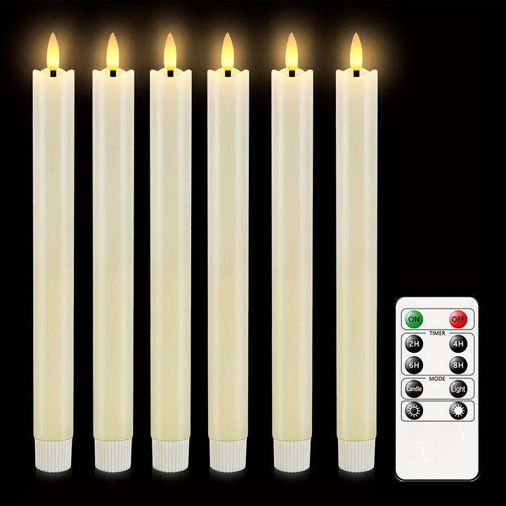 Lisslune | CandleLuxe – 6 LED Taper Candles with Remote for Luxurious Event Lighting