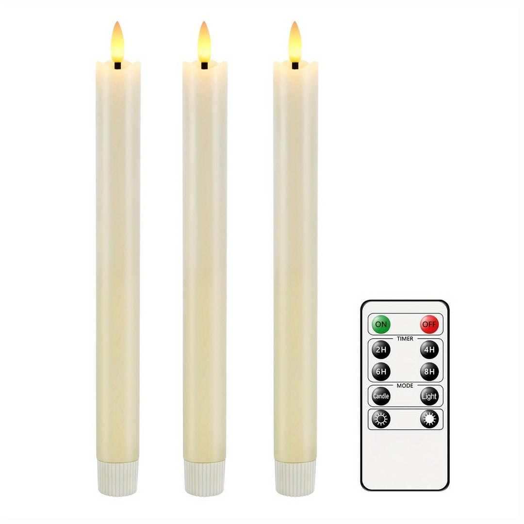 Lisslune | CandleLuxe – 6 LED Taper Candles with Remote for Luxurious Event Lighting