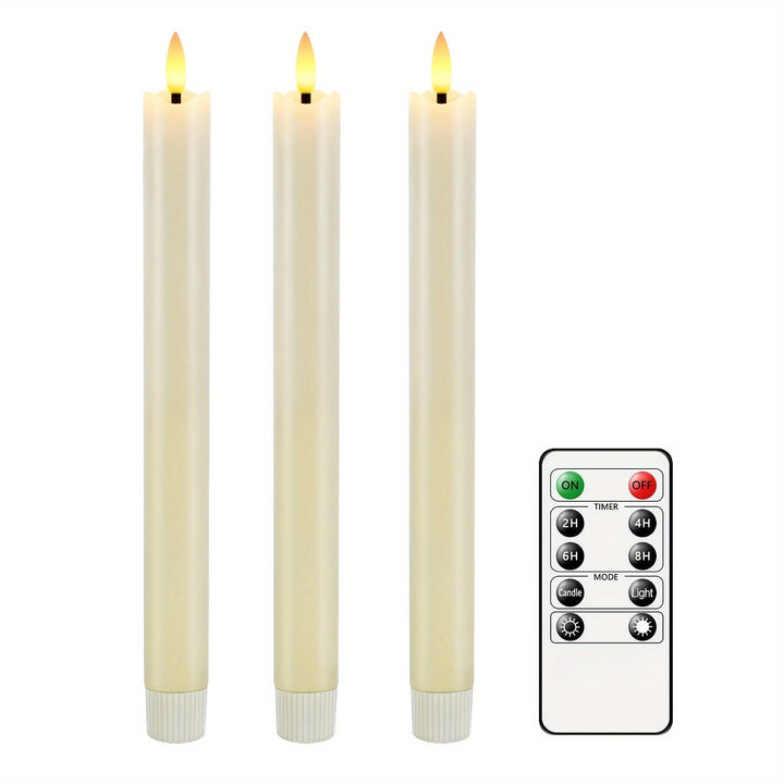 Lisslune | CandleLuxe – 6 LED Taper Candles with Remote for Luxurious Event Lighting