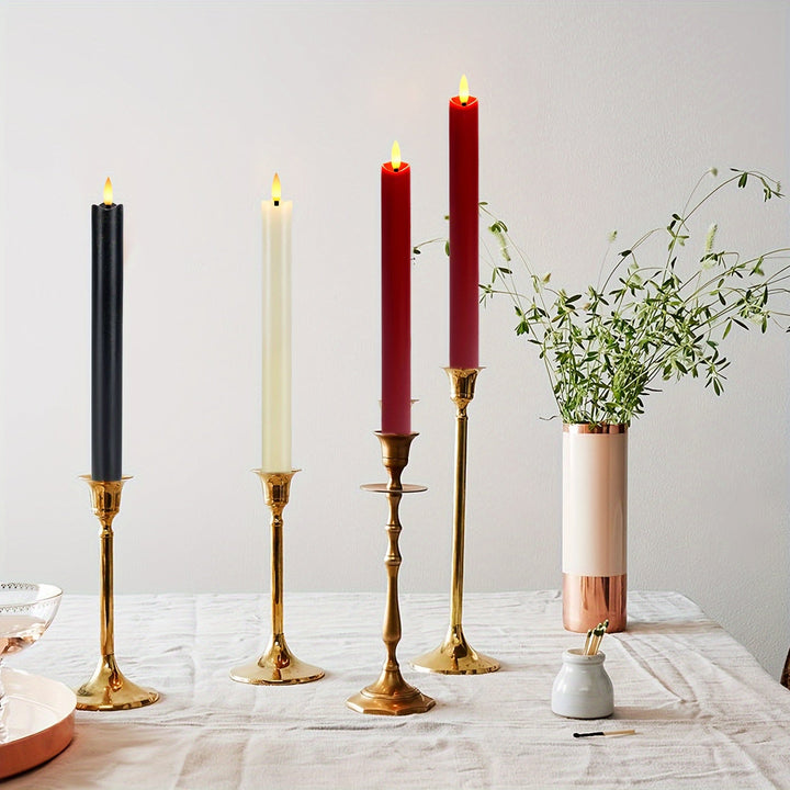 Lisslune | CandleLuxe – 6 LED Taper Candles with Remote for Luxurious Event Lighting
