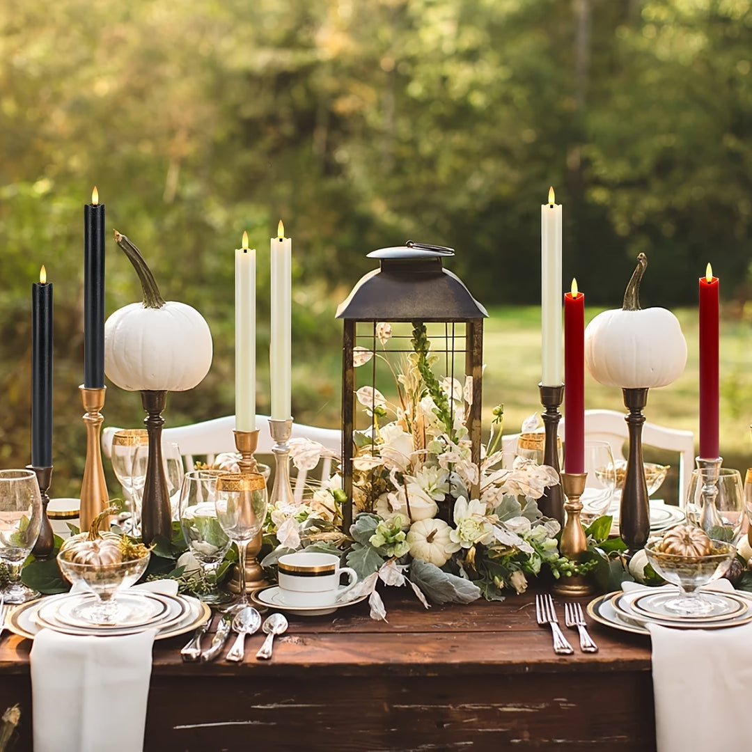 Lisslune | CandleLuxe – 6 LED Taper Candles with Remote for Luxurious Event Lighting
