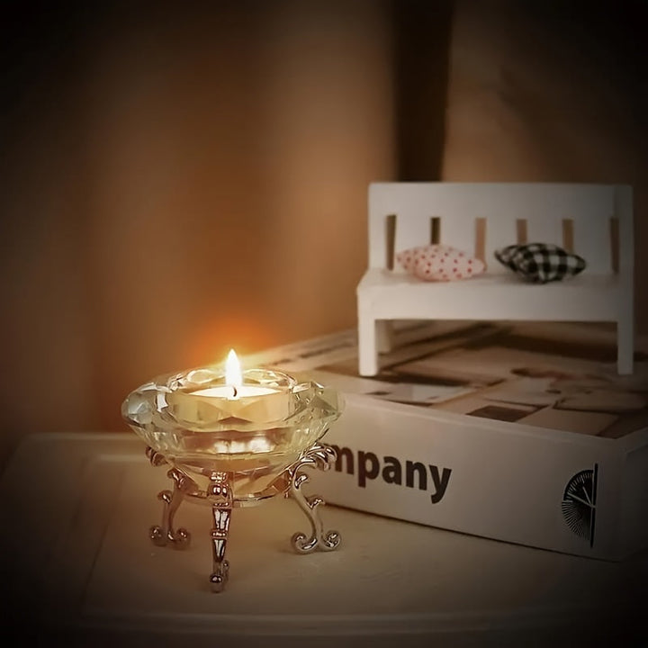 Lisslune | RadiantCrystal - Transparent European Candle Holder Set