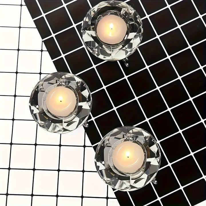 Lisslune | RadiantCrystal - Transparent European Candle Holder Set