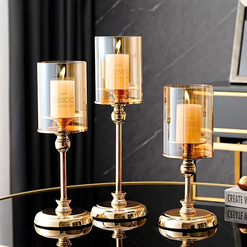 Lisslune | NuptialGlow - Retro Luxe Candleholder Set for Weddings