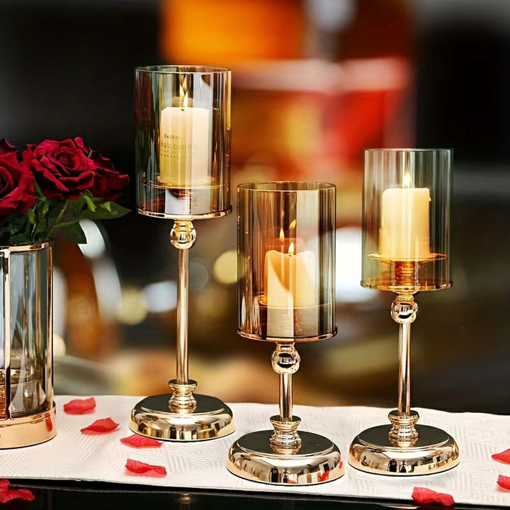 Lisslune | NuptialGlow - Retro Luxe Candleholder Set for Weddings