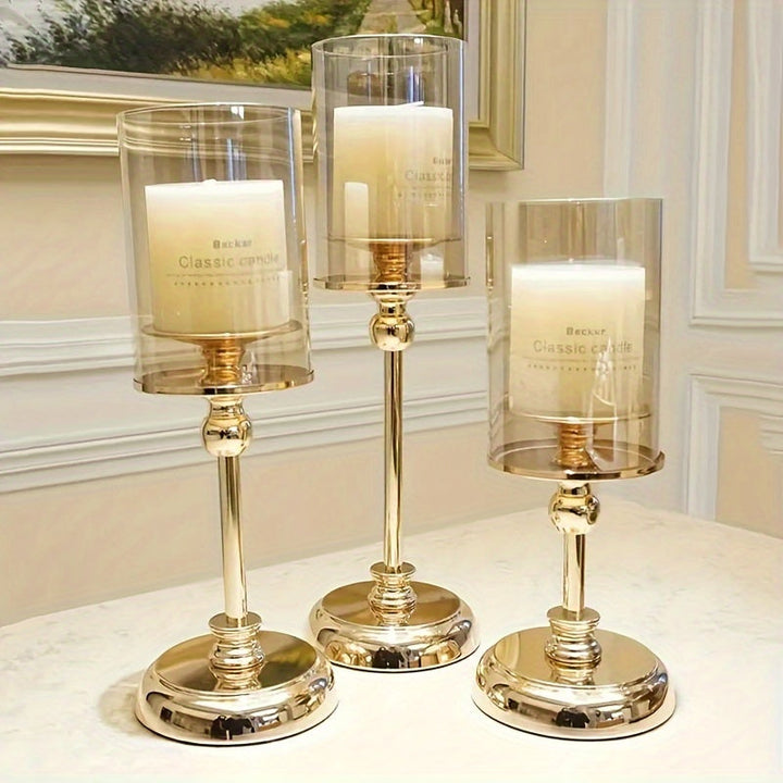 Lisslune | NuptialGlow - Retro Luxe Candleholder Set for Weddings